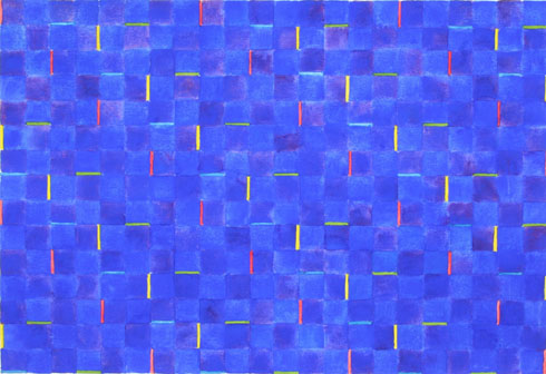 Four-part rotation on blue