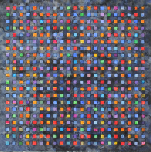 Square composition in 6 colours